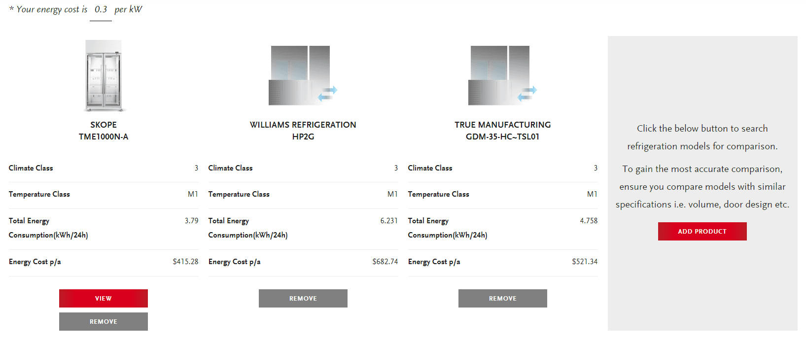 Energy Comparison Tool Example Resampled